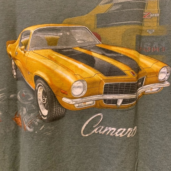 ❤️Gildan Camaro Men's 2XL Camaro Logo Green Short Sleeve T-Shirt - Picture 9 of 13